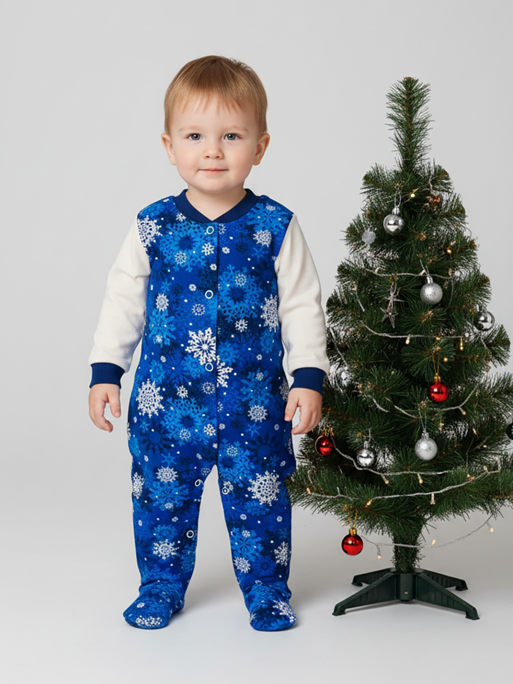 Изображение товара Детский комбинезон VGtrikotazh на кнопках с длинными рукавами