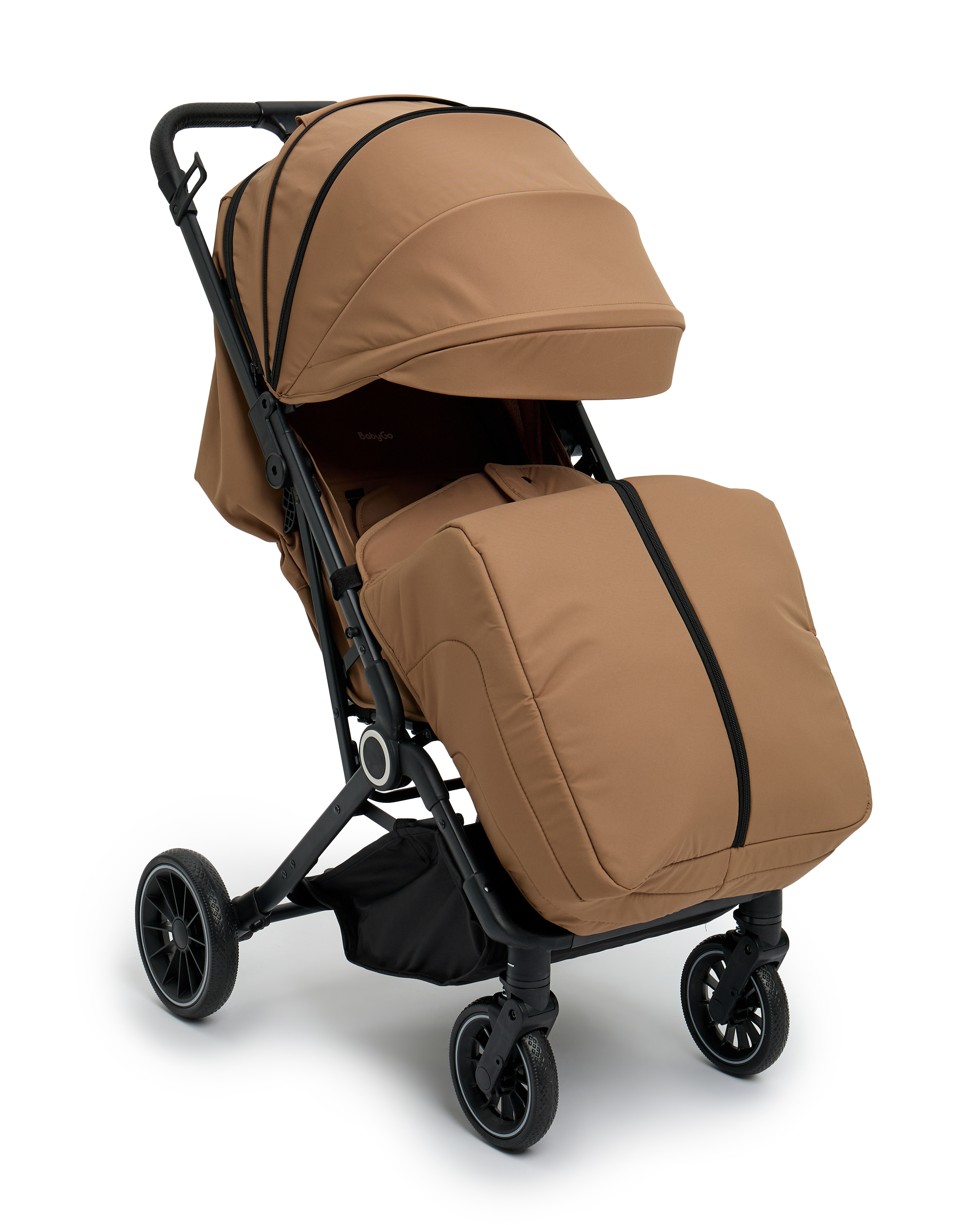 Коляска прогулочная BabyGo Roady Plus коричневый - фото 4