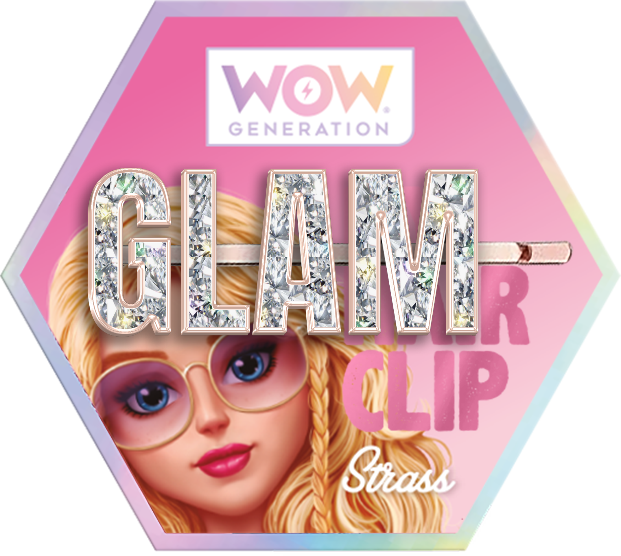WOW, Заколка для волос с надписью GLAM WOW00089g - фото 1
