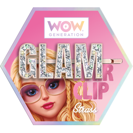 WOW, Заколка для волос с надписью GLAM