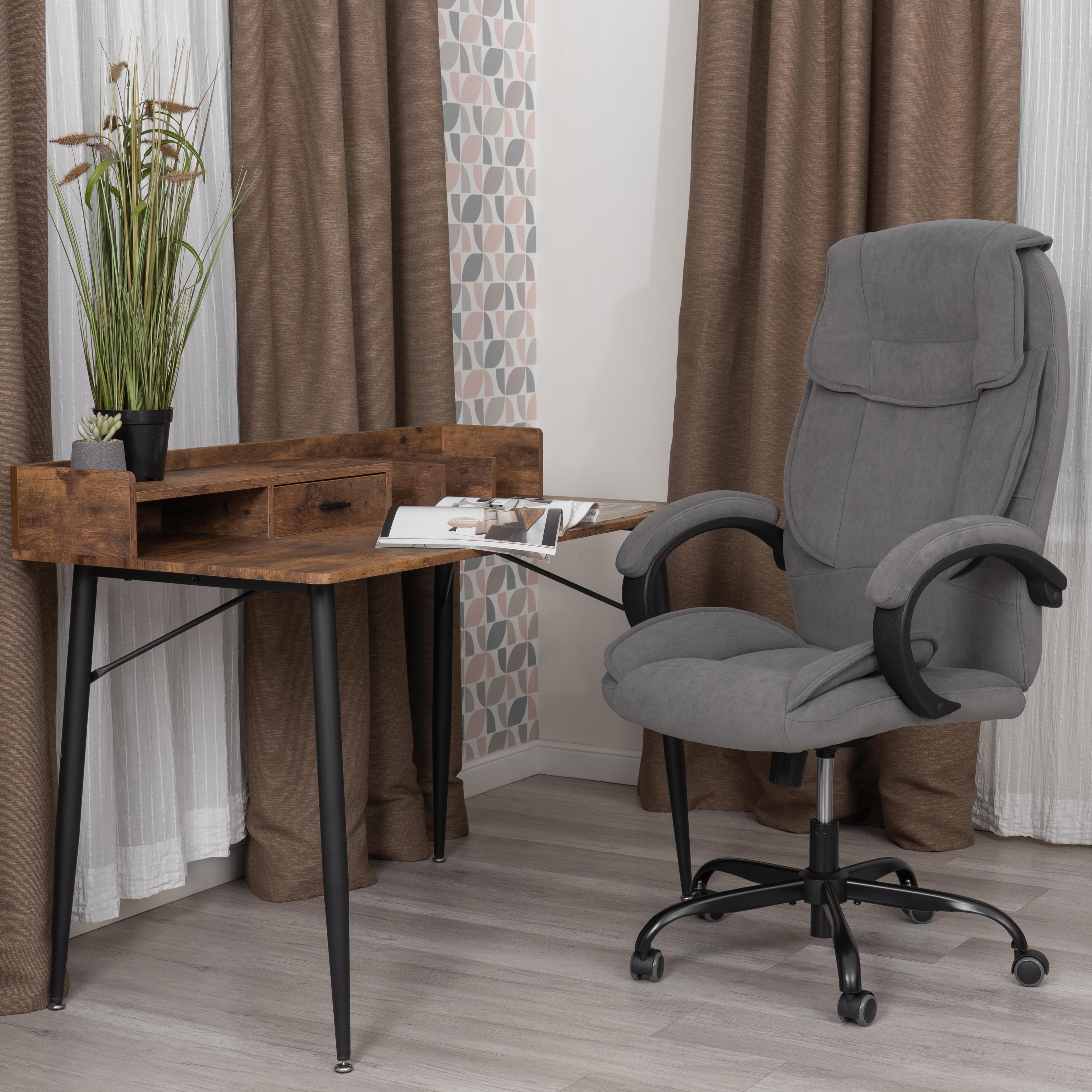 Компьютерное кресло TETCHAIR велюр серый - фото 1