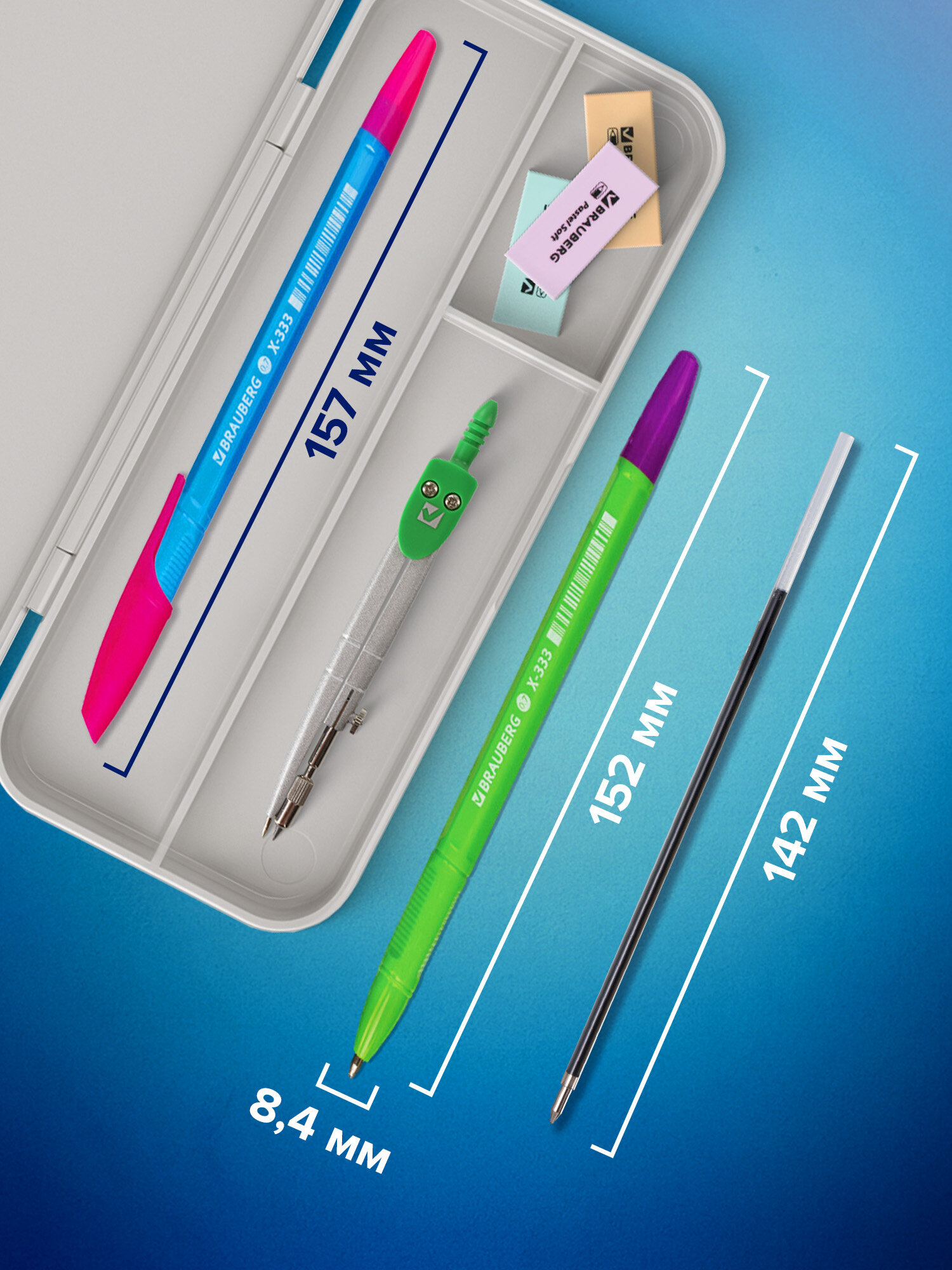 Ручка шариковая Brauberg 50 шт. - фото 4