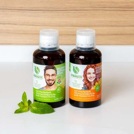 Ополаскиватель для полости рта SYNERGETIC Комплекс-формула 7в1 Манго Мята без фтора 200 мл