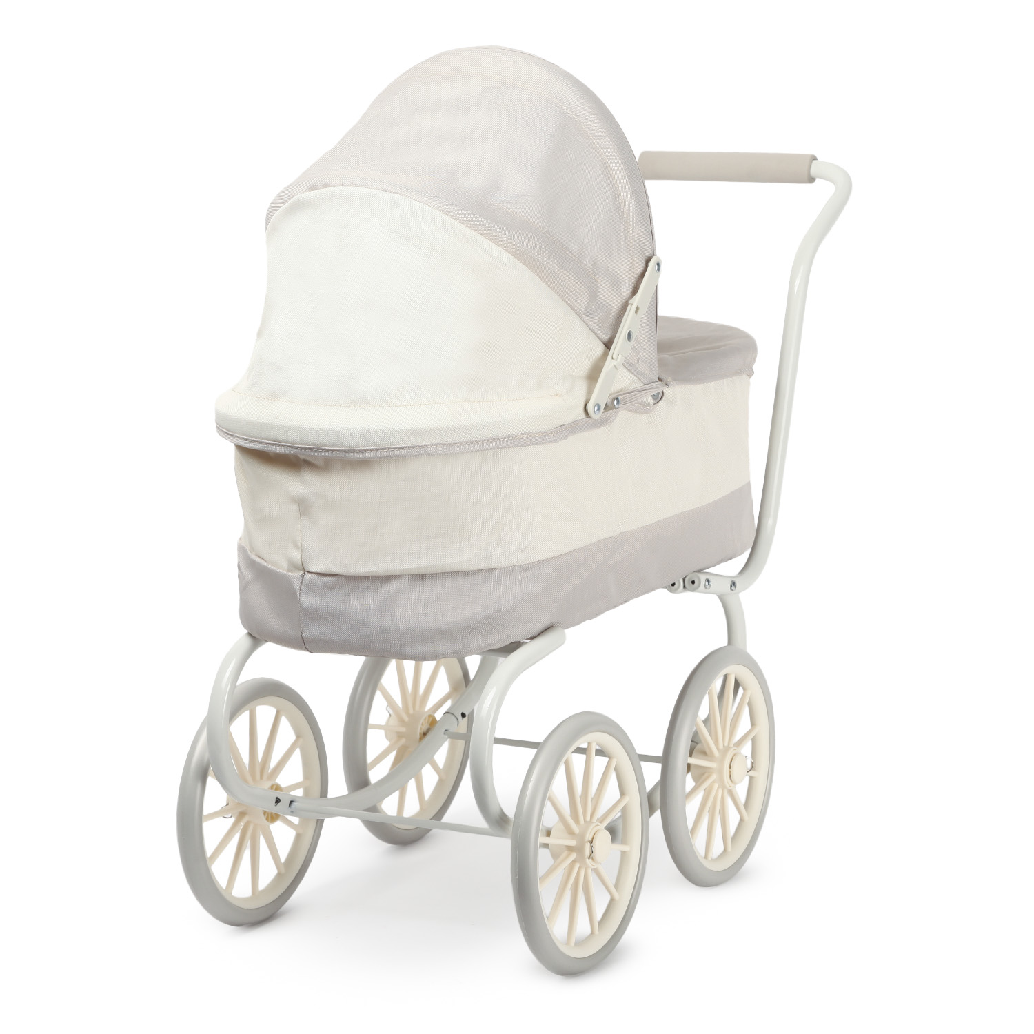 Коляска-люлька для кукол Demi Star 9678 beige/white - фото 4