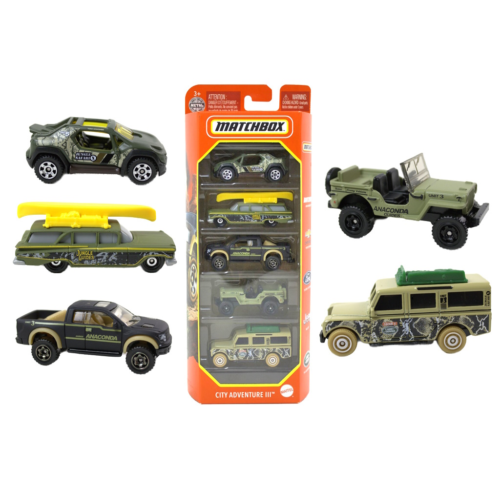 Игровой набор Matchbox City Adventure III 5шт 1:64 C1817 - фото 1