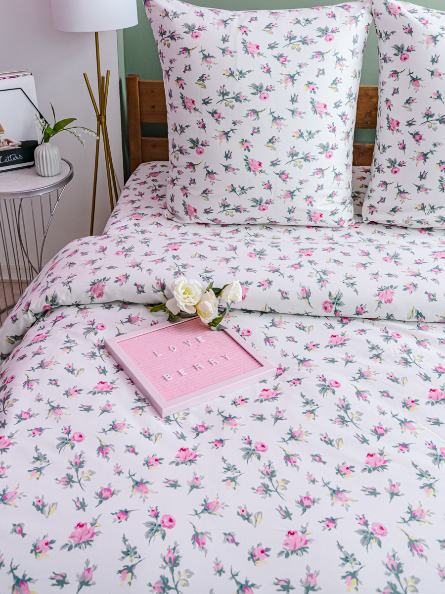Комплект постельного белья LOVEBERRY Розовая симфония двуспальный 4 предм. - фото 5
