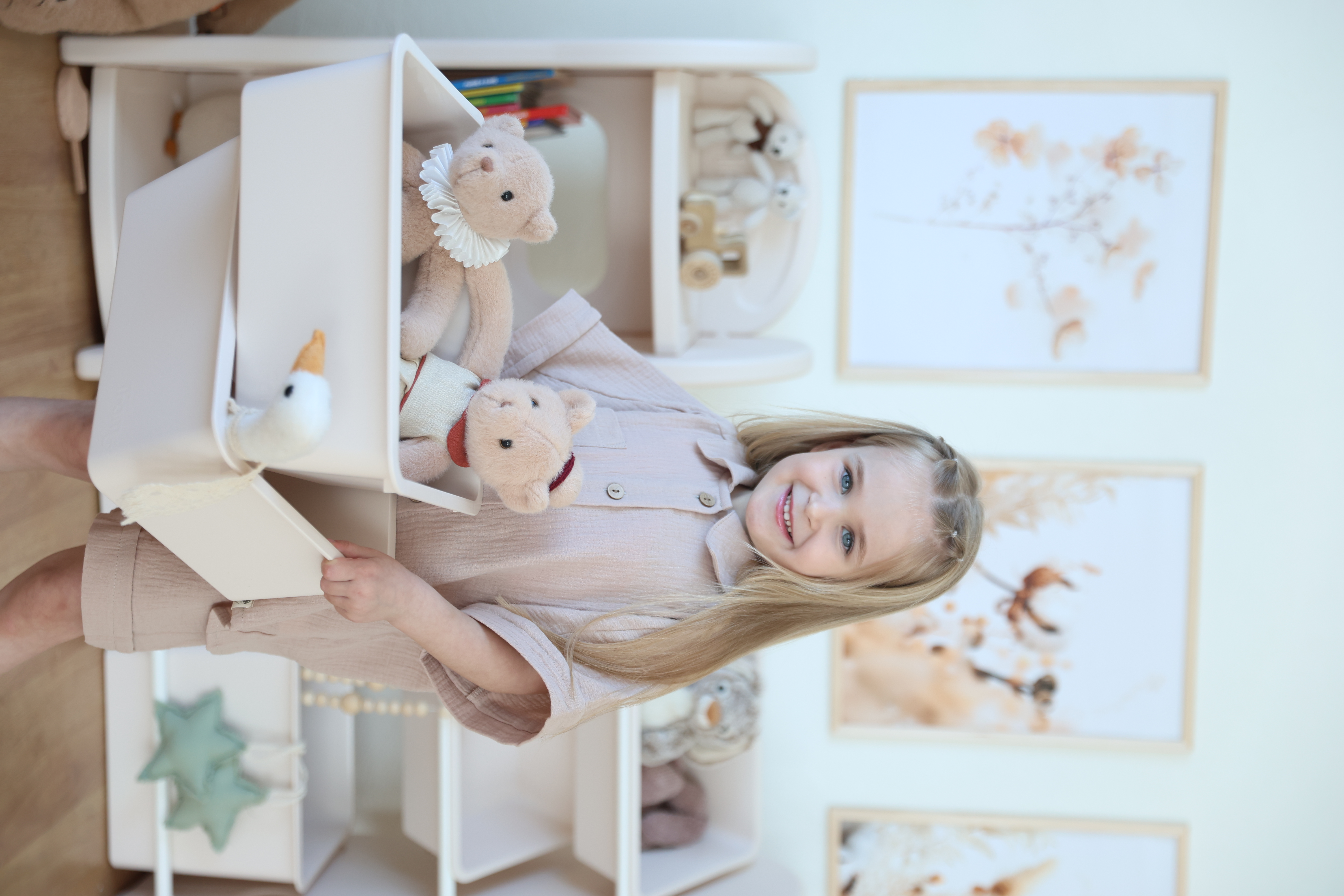 Стеллаж для игрушек и книг Ifam Organizer-4 бежевый - фото 9