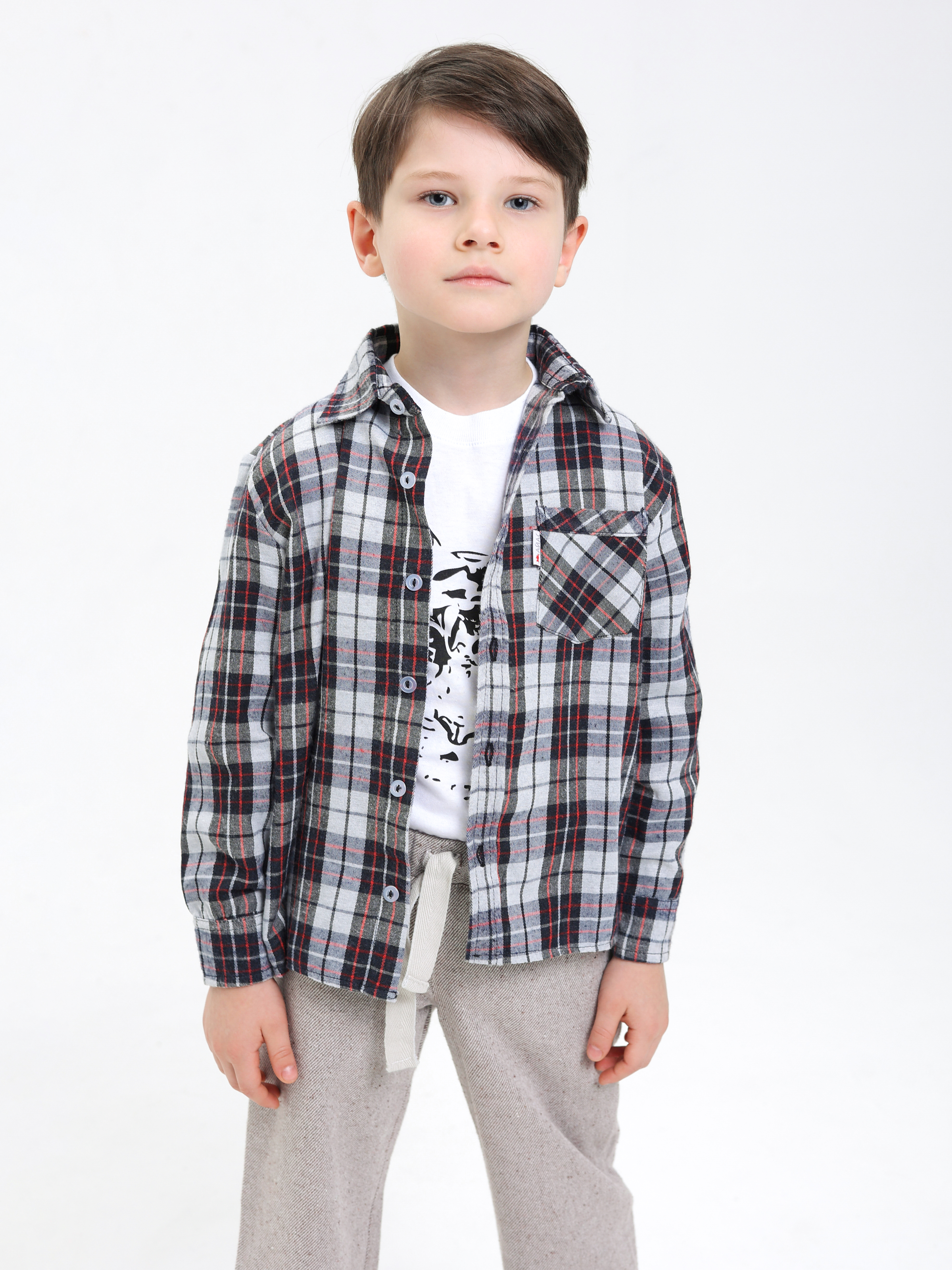 Рубашка АЙАС 16-04-23/серый - фото 1