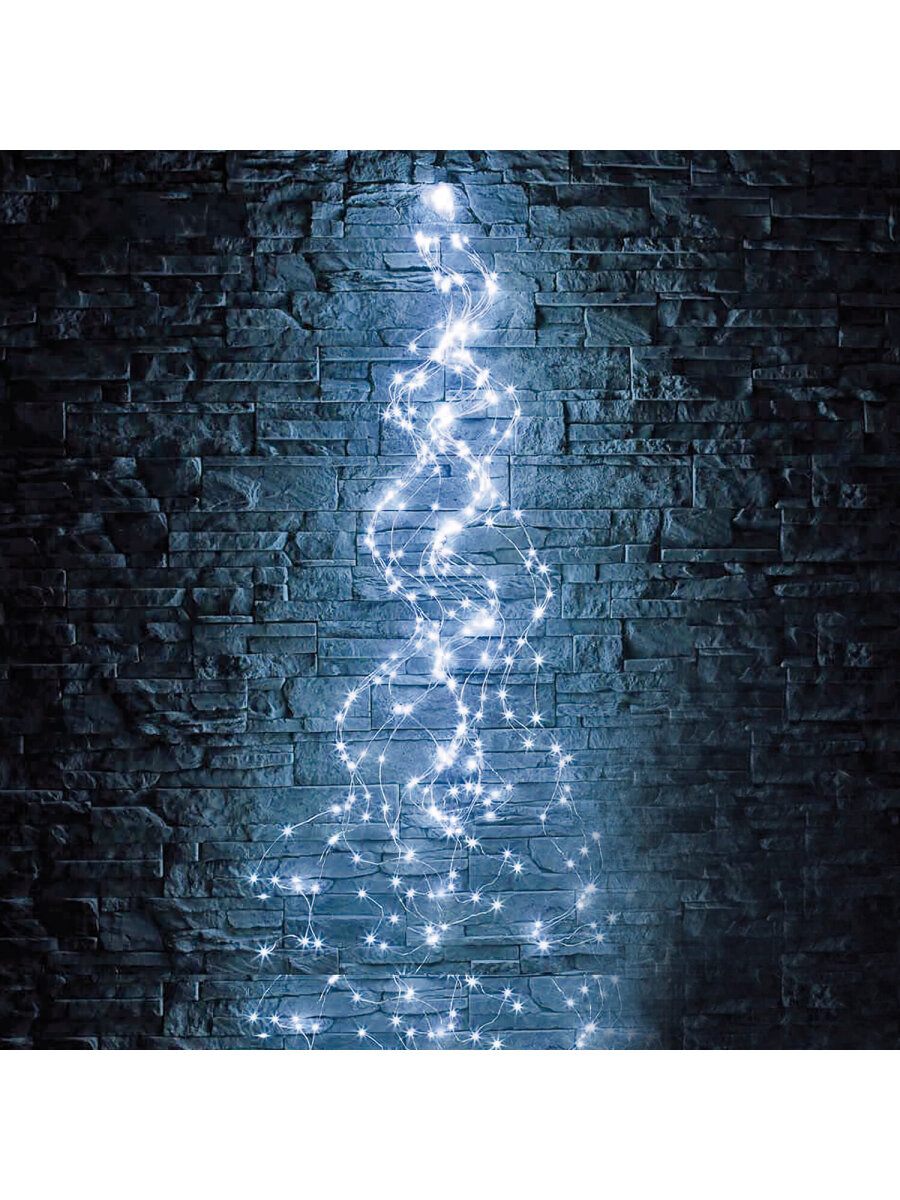 Гирлянда новогодняя Золотая сказка конский хвост интерьерная для дома и на елку 2 м от сети светодиодная - фото 9