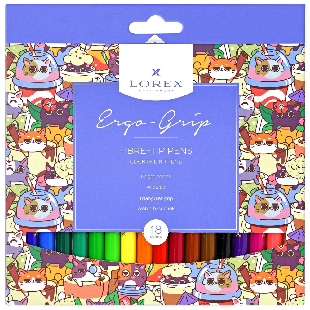 Фломастеры Lorex Stationery 18 цв. - фото 7