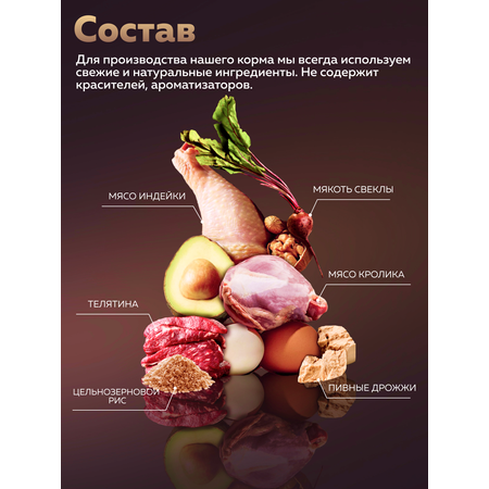 Корм сухой Зоогурман FERMA IMMUNO, Индейка, Кролик 1.5кг