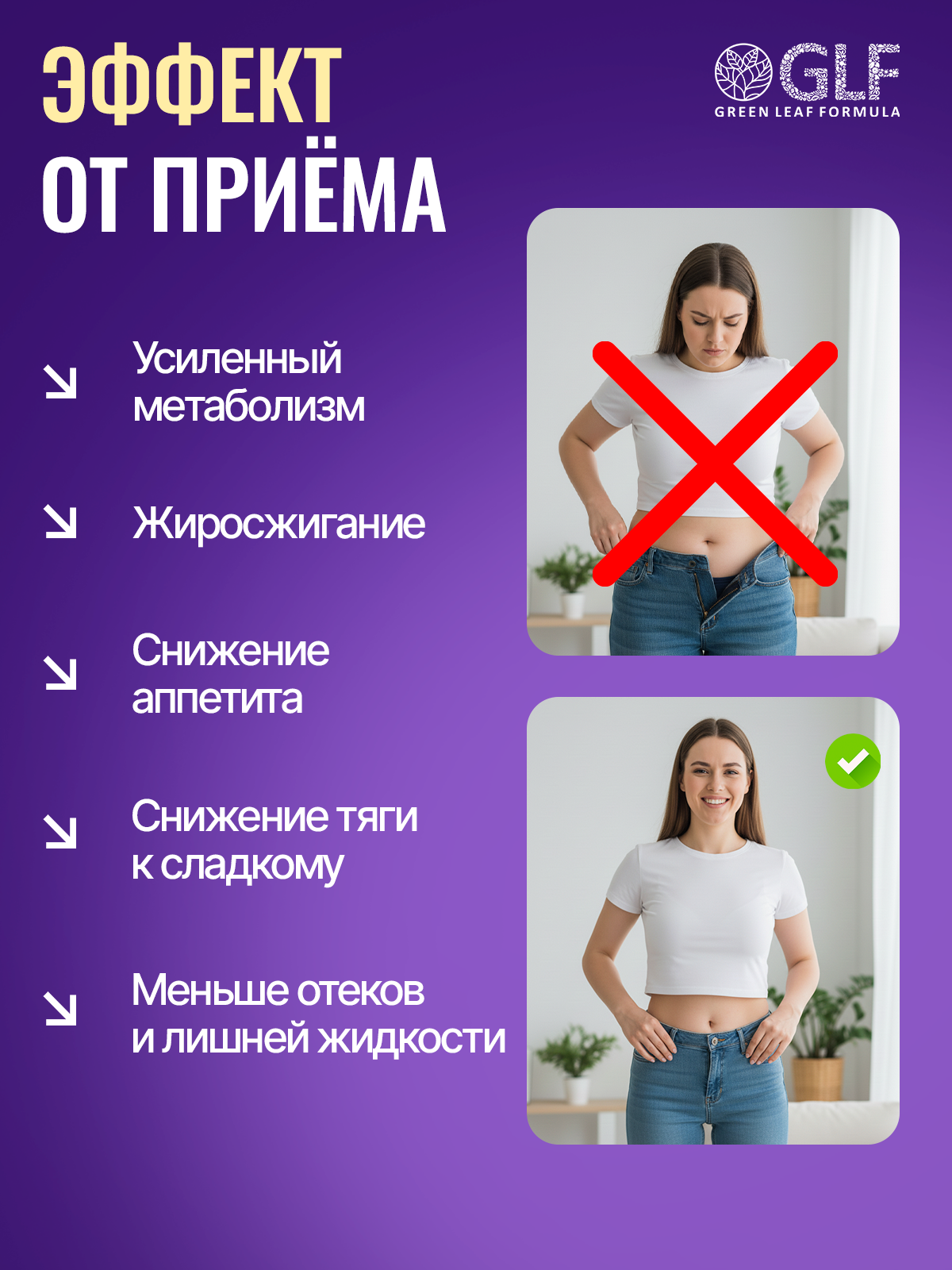 Таблетки для похудения Green Leaf Formula жиросжигатель для похудения для женщин и мужчин блокатор аппетита - фото 3