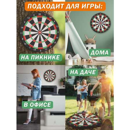 Дартс мягкий X-Match 40 см. с дротиками 3 шт.