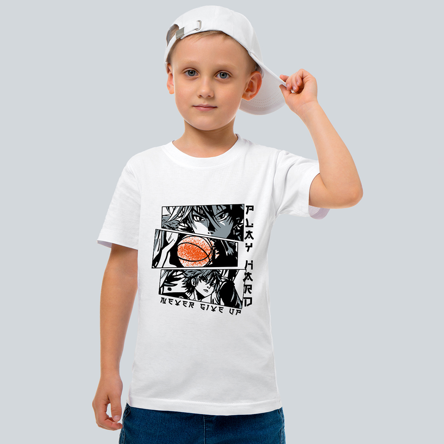 Футболка HappyFox HF55011Mаниме.белый - фото 3