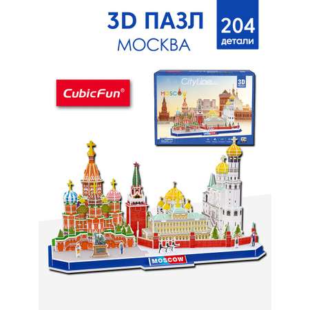 Пазл CubicFun Москва CityLine 204 детали 3D