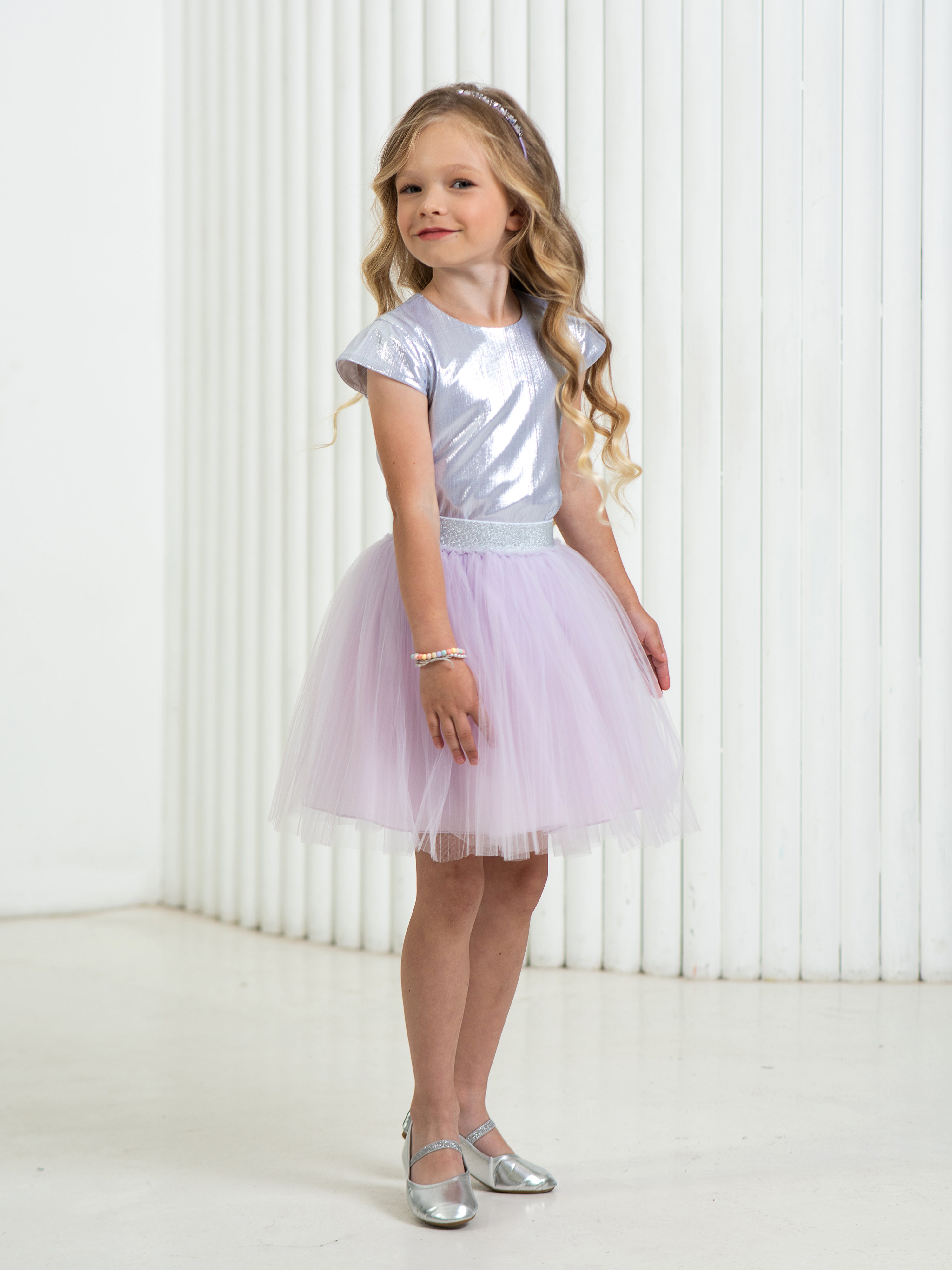 Юбка LisaWeta S-142 сиреневый - фото 4