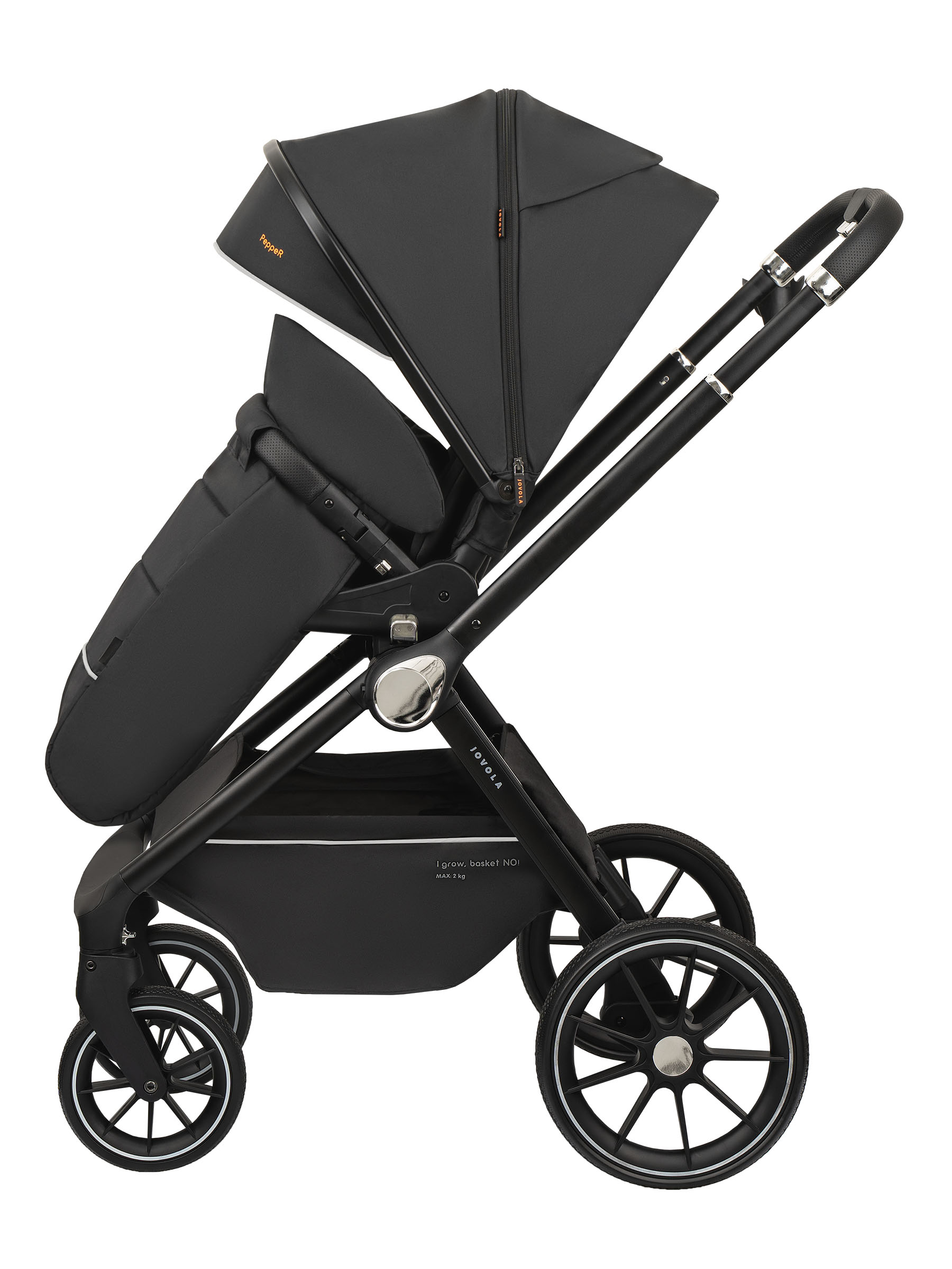 Коляска 3в1 JOVOLA Pepper 3в1 черный - фото 24