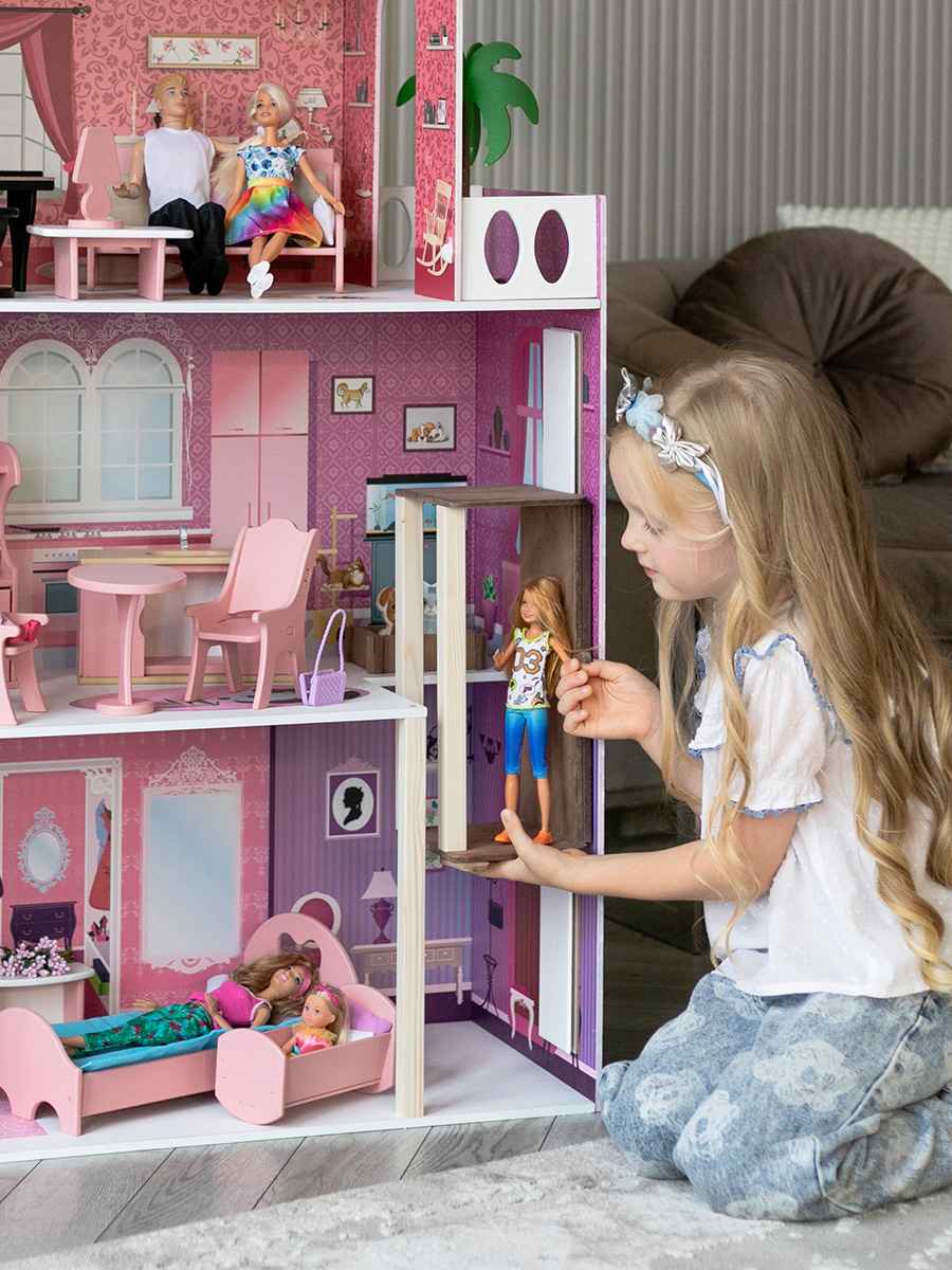 Домик для кукол PAREMO 105 см с мебелью PD318-03 - фото 8