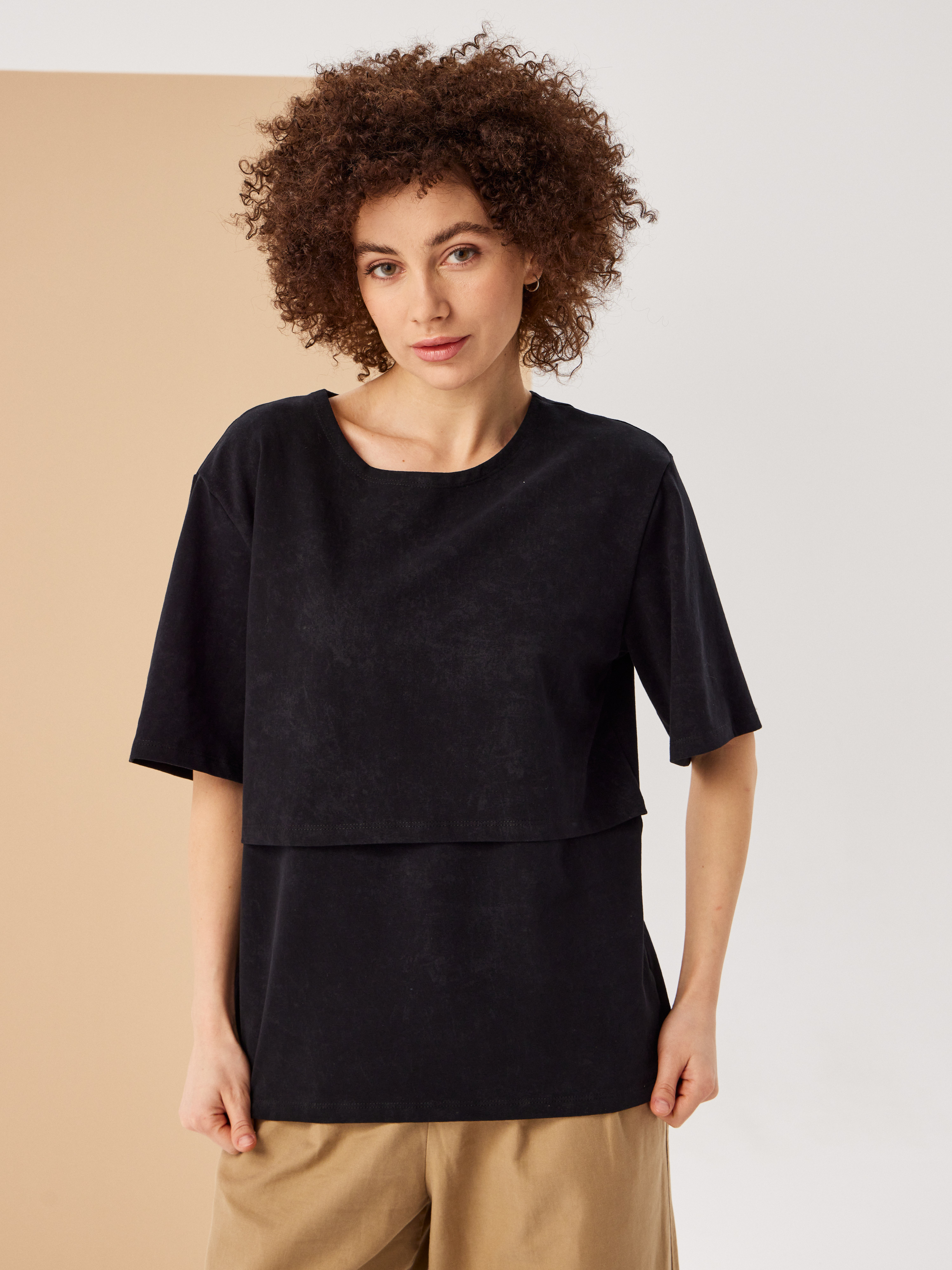 Футболка для кормящих Proud Mom ФВАР-0300-черный - фото 1