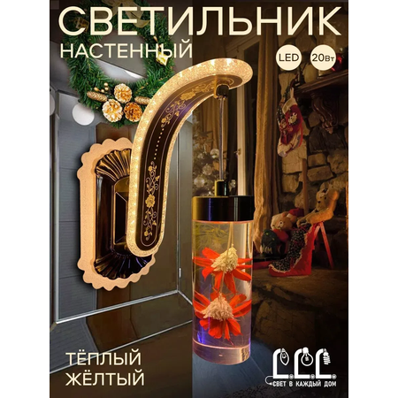 Светильник настенный LLL Бра кристалл красный