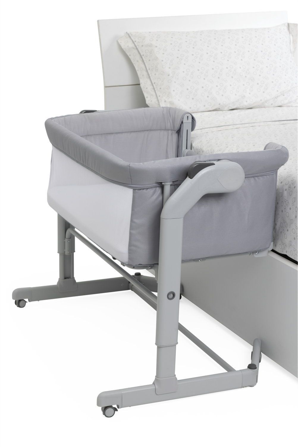 Детская кроватка Chicco Next2Me Magic Evo с рождения до 6 месяцев Grey Mist прямоугольная, поперечный маятник - фото 13