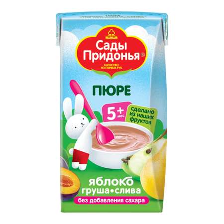 Пюре Сады Придонья Яблоко-груша-слива с 5 мес 125 г