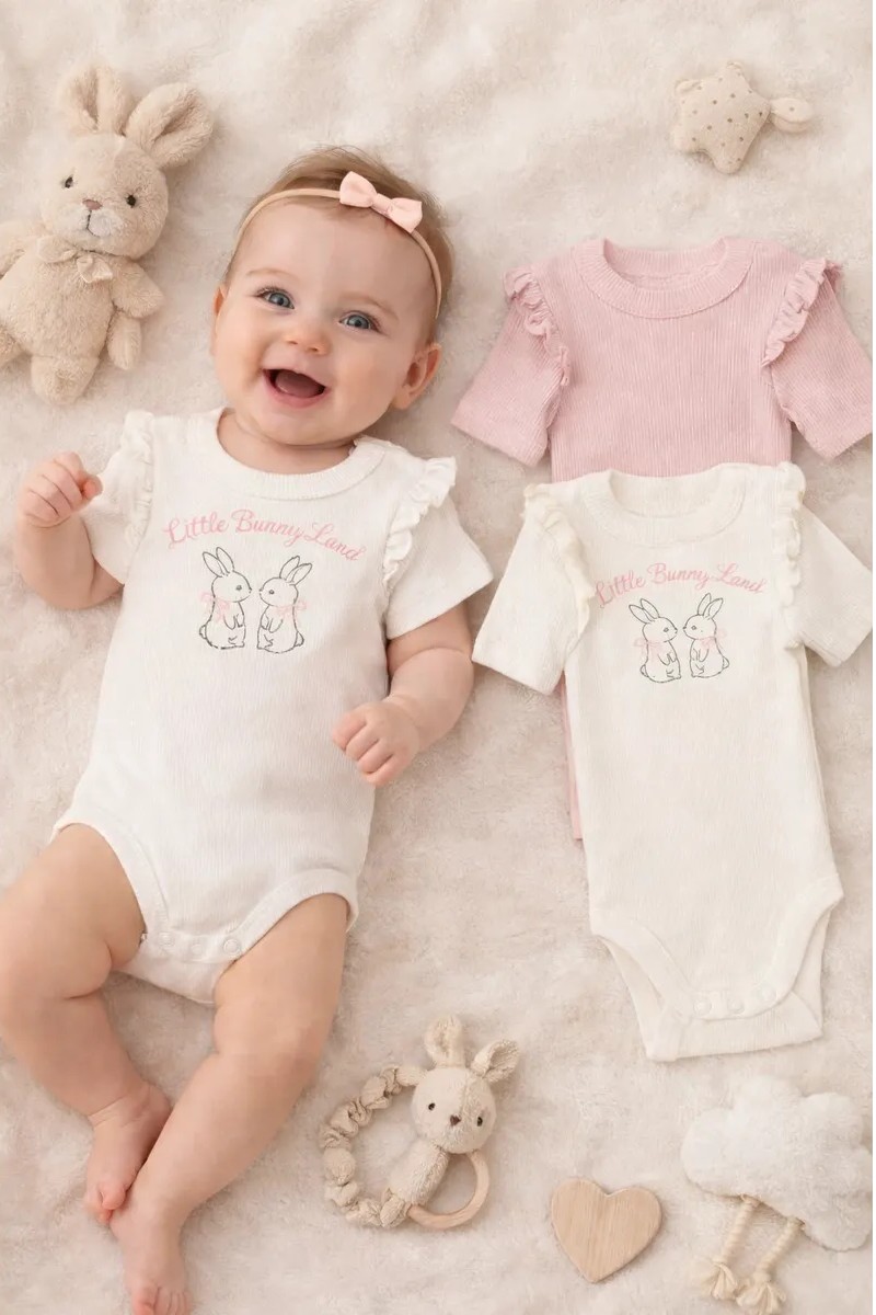 Боди 2 шт Mark Formelle (Марк Формэль) 13020-2/молочный +розовый +печать - фото 1