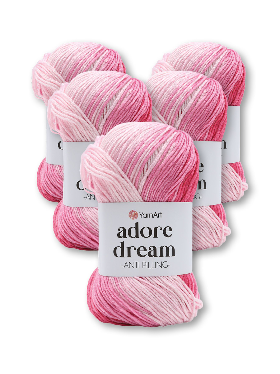 Пряжа для вязания YarnArt Adore Dream 100 гр 280 м акрил секционная анти-пиллинг 5 мотков 1062 секционный - фото 1