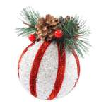 Изображение товара Украшение ёлочное (3шт) Магия праздника Шар с ветками 12 см (3шт)