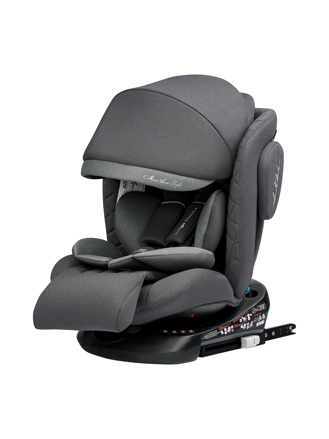 Автокресло Indigo SMART+ серый Isofix 0+/1/2/3 (0-36 кг) - фото 2