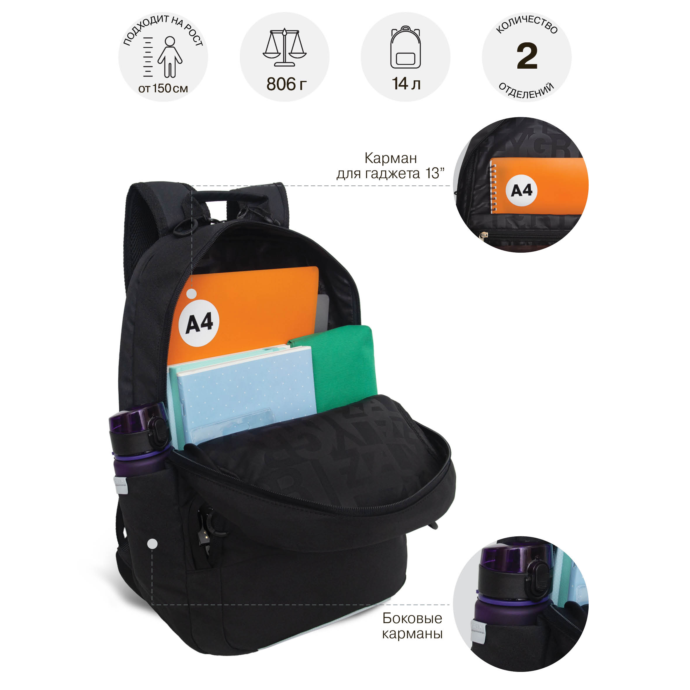 Рюкзак Grizzly для мальчика - фото 8