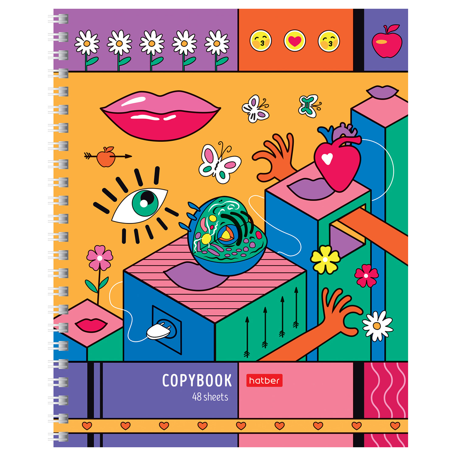 Общая тетрадь Hatber клетка 48 лист. в ассортименте - фото 2