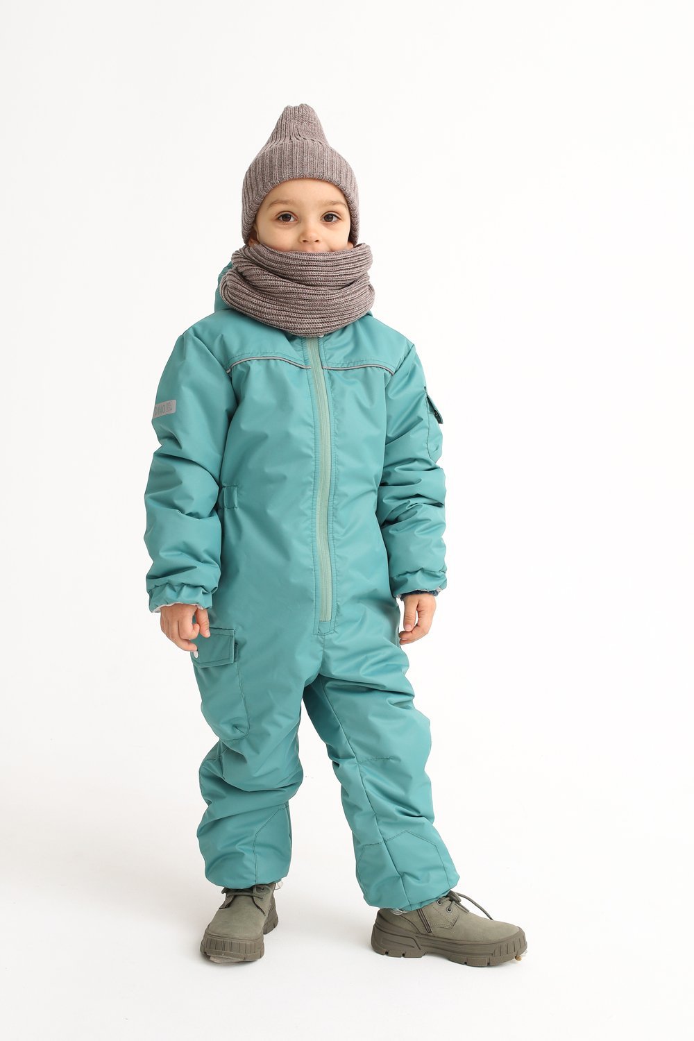 Комбинезон MINIDINO B-KOM-001/ДКомбинезон детский демисезонный Дино малахит - фото 1