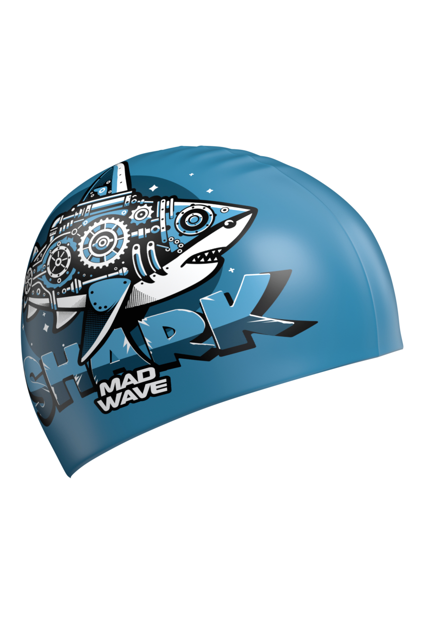 Шапочка для плавания Mad Wave Shark - фото 1