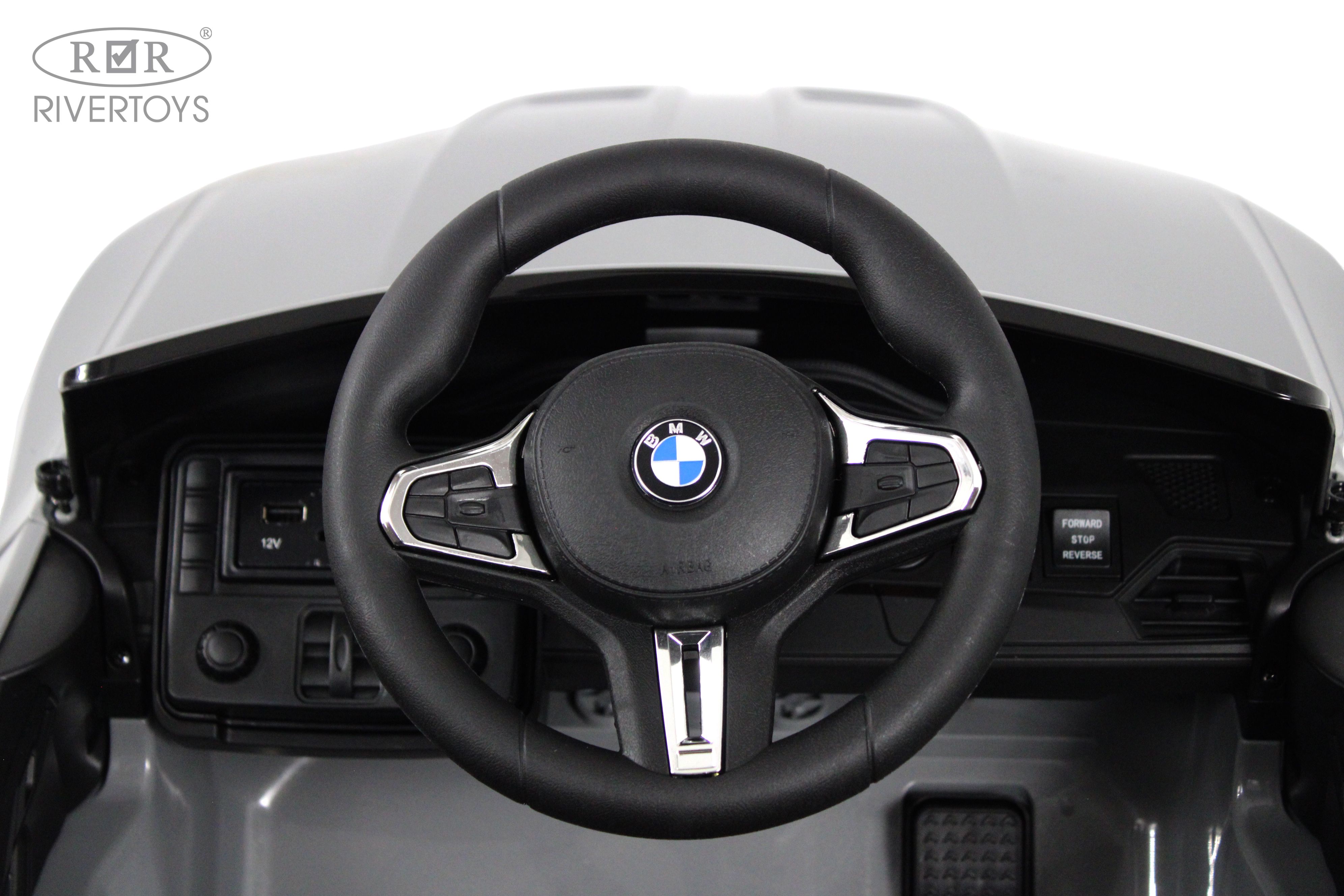Электромобиль RIVERTOYS BMW A004AA-BMW-GREY С пультом ДУ - фото 14
