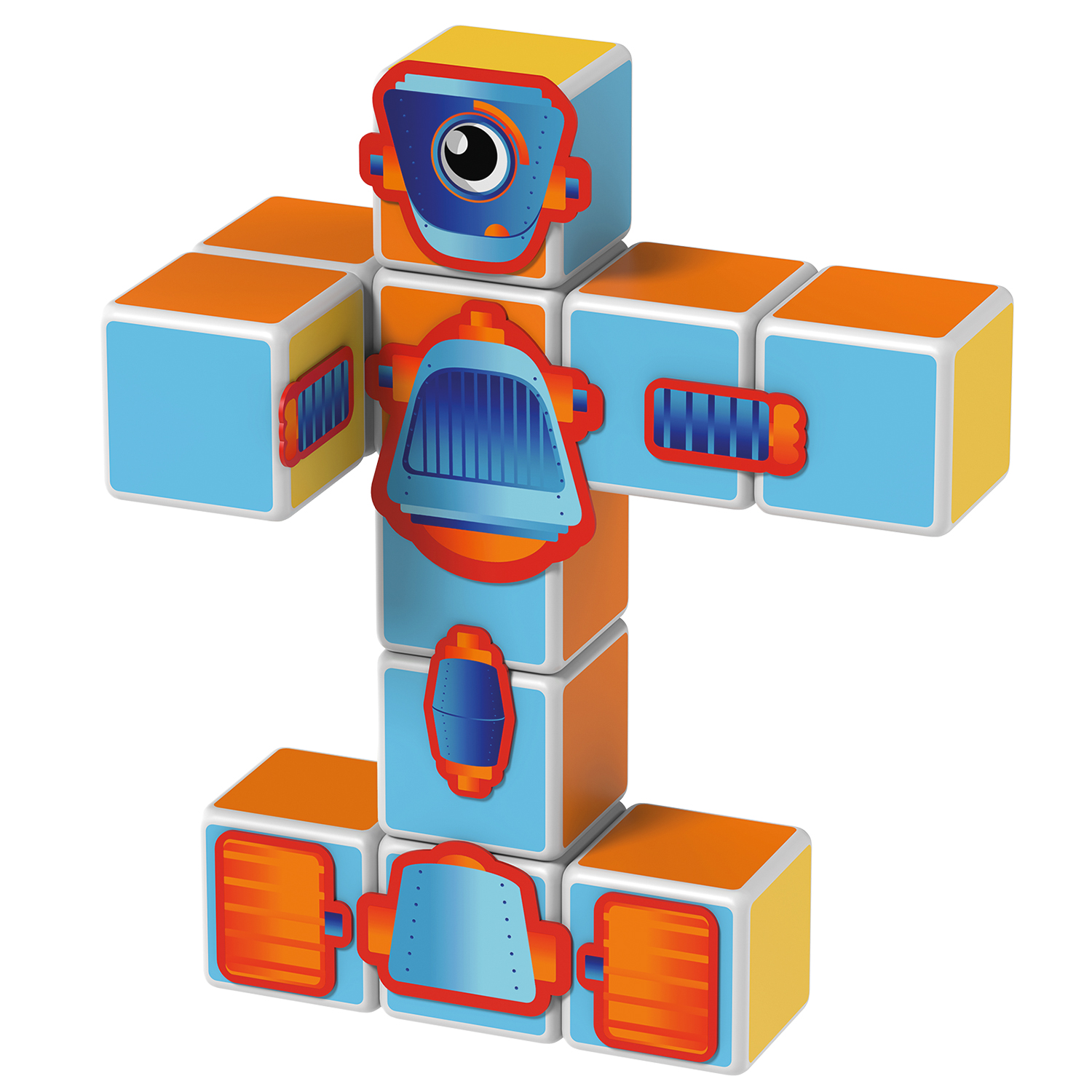 Конструктор Geomag MagiCube Роботы магнитный - фото 4