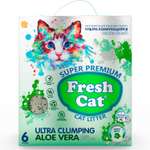 Наполнитель для кошек Fresh Cat комкующийся бентонитовый Алоэ вера 5.16кг