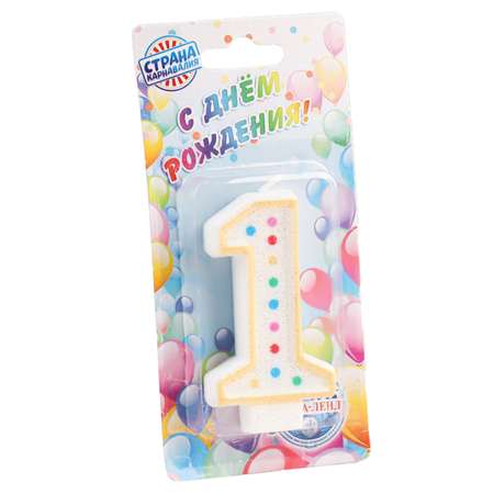 Свеча для торта Страна карнавалия Цифра 1 832095
