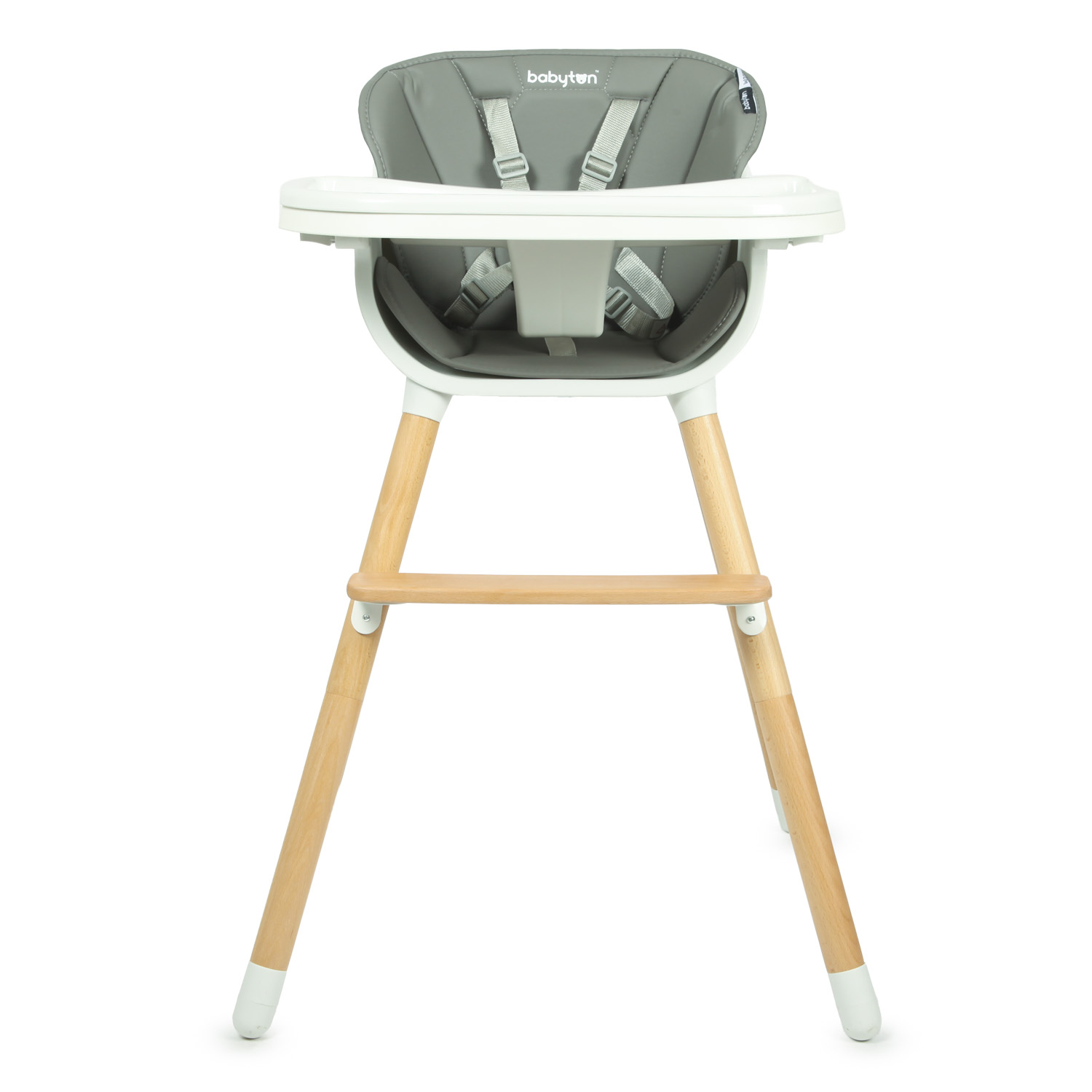 Стульчик для кормления Babyton Woody Grey трансформер - фото 2