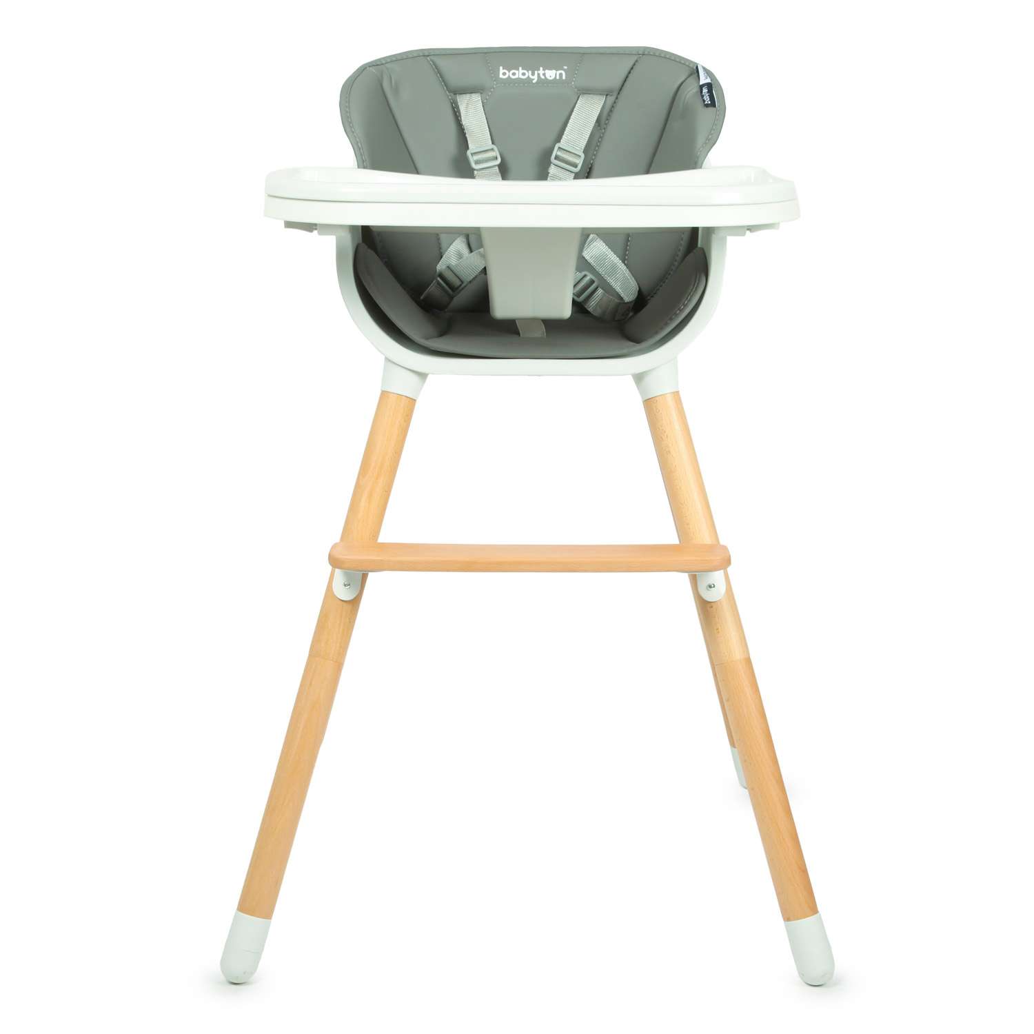 Стульчик для кормления Babyton Woody Grey трансформер - фото 2