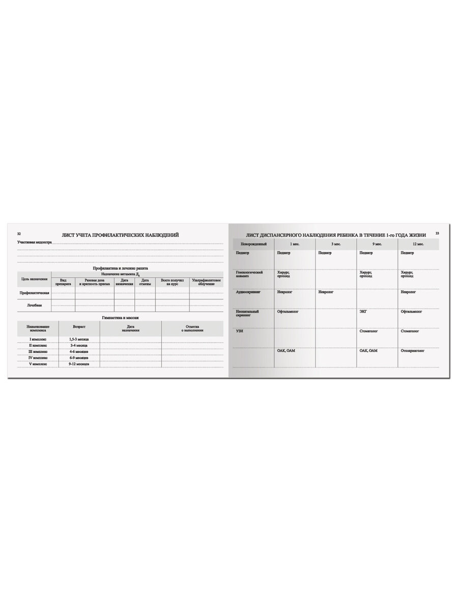Медицинская карта ребенка Staff амбулаторная №112у 218х153 мм 192 страницы - фото 21