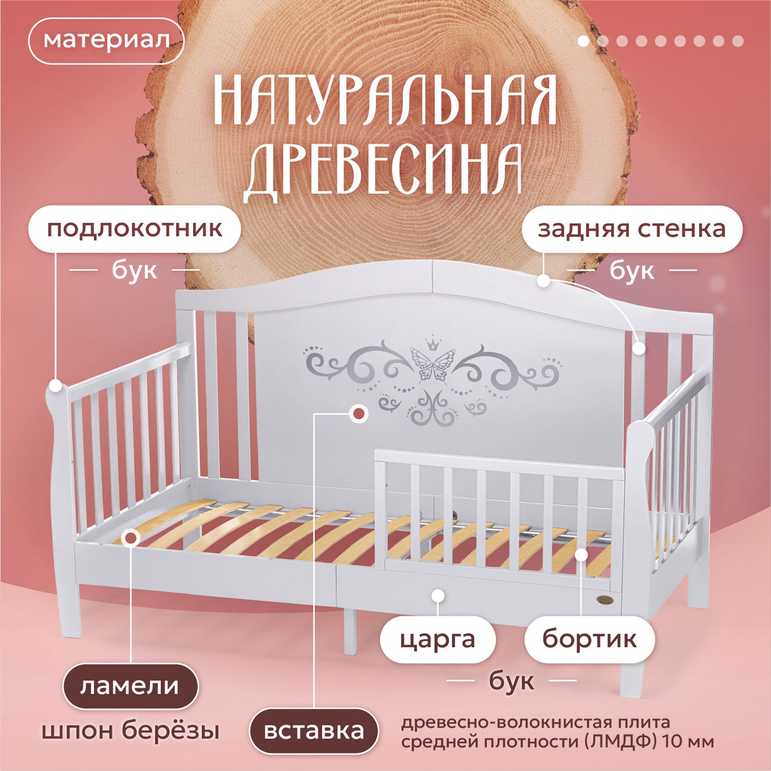 Кровать подростковая Nuovita Stanzione Verona Div Armonia (серый) - фото 3