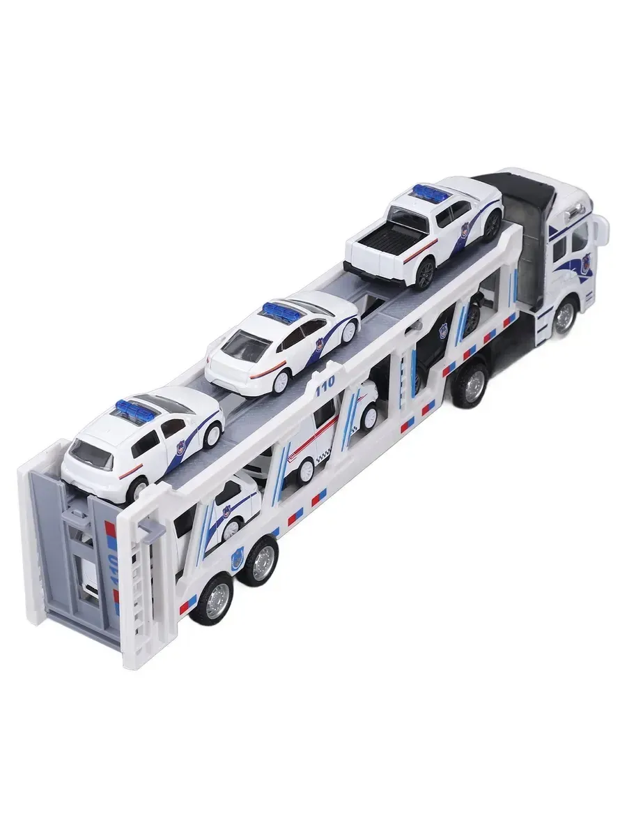 Автовоз CyberToy 6 полицейских машинок 80012 - фото 22