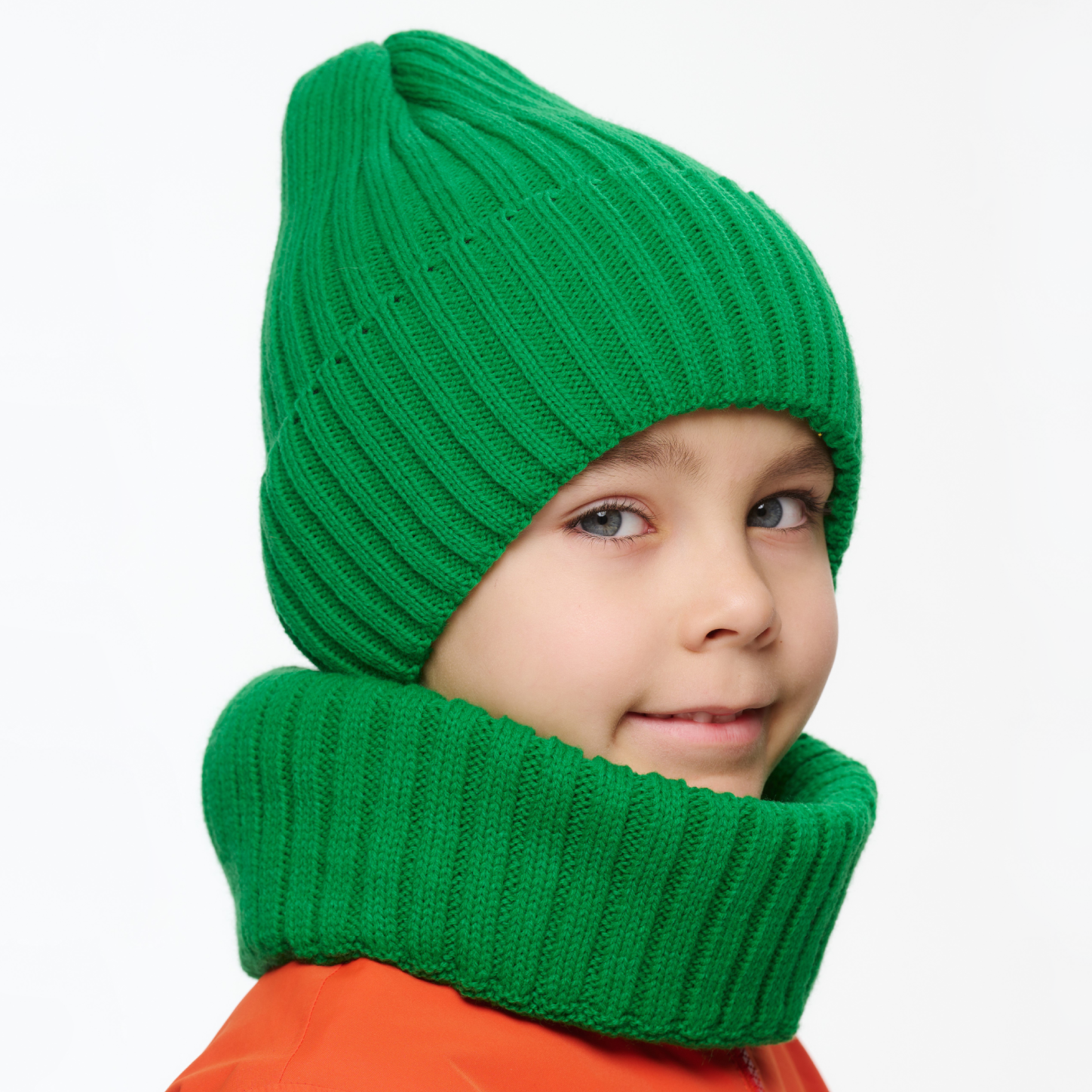 Шапка и снуд KUBRIO NYC-H-35-pumpk-green - фото 9