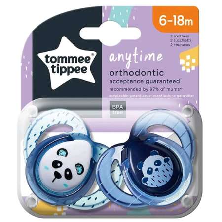 Пустышка Tommee tippee силикон от 6 мес. 2 шт.