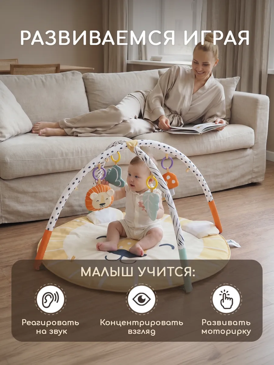 Детский складной коврик Miyoumi 180 x 200 см - фото 4