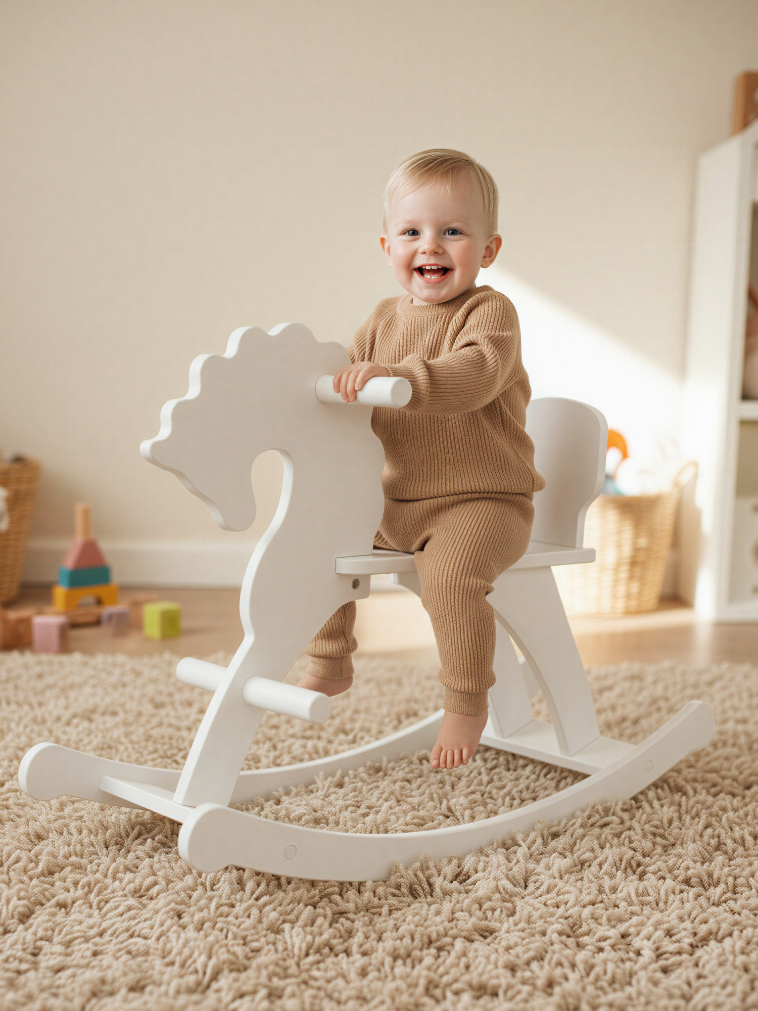 Качалка PAPPADO Лошадка белый - фото 10