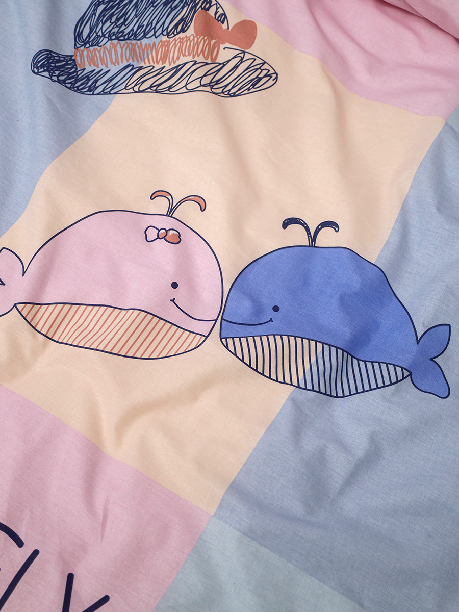 Комплект постельного белья BRAVO kids dreams Киты простыня на резинке полутораспальный 3 предм. - фото 7