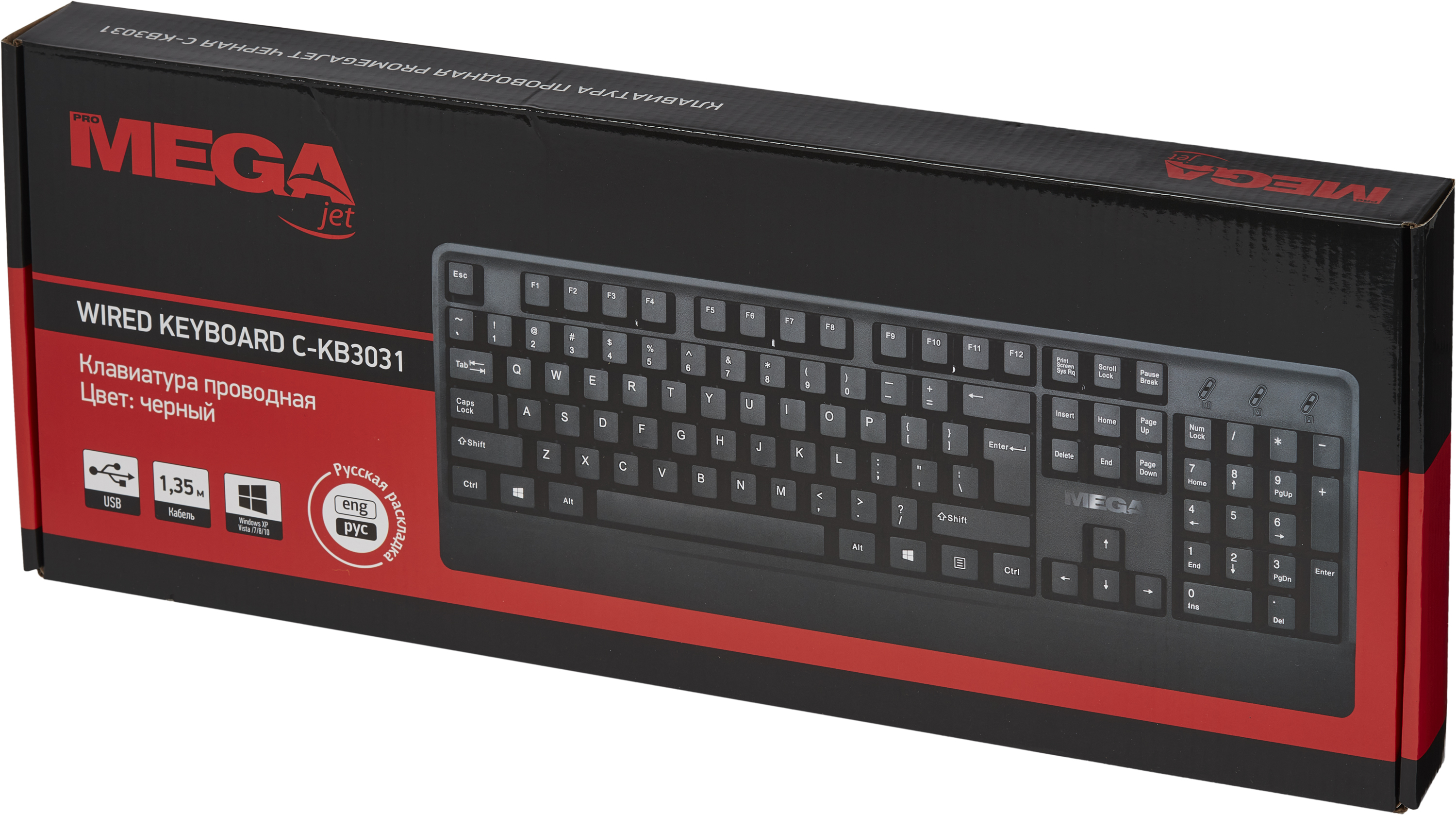 Клавиатура C-KB3031 черная, USB, 104кн BT-JKB-002/C-KB3031 - фото 7