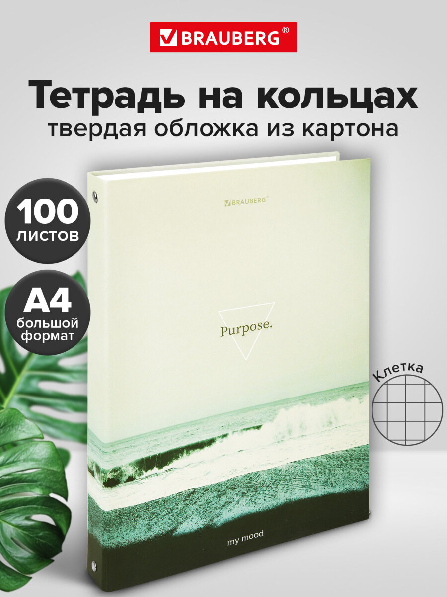 Тетрадь со сменным блоком Brauberg клетка - фото 1